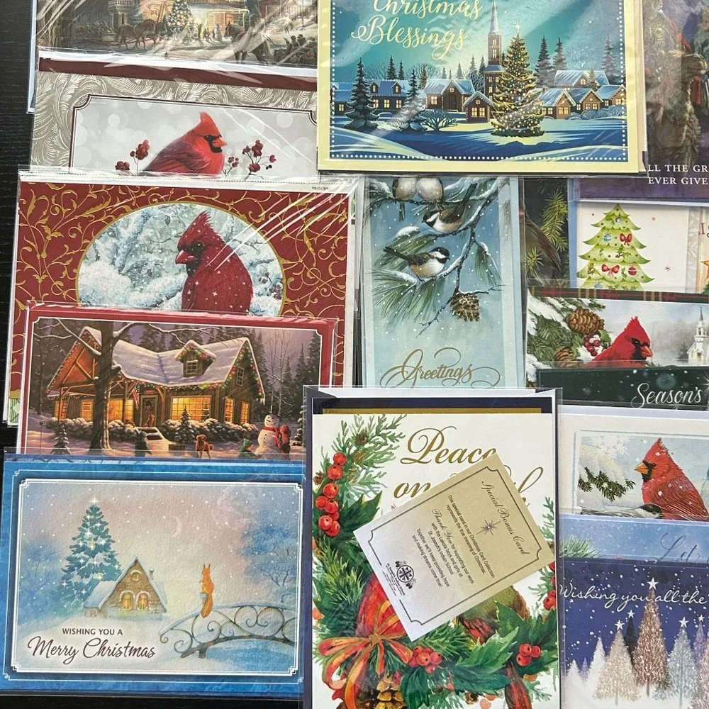 Lot 53 Christmas Ornament & Greeting Cards w/ Envelope St. Josephs Indian School